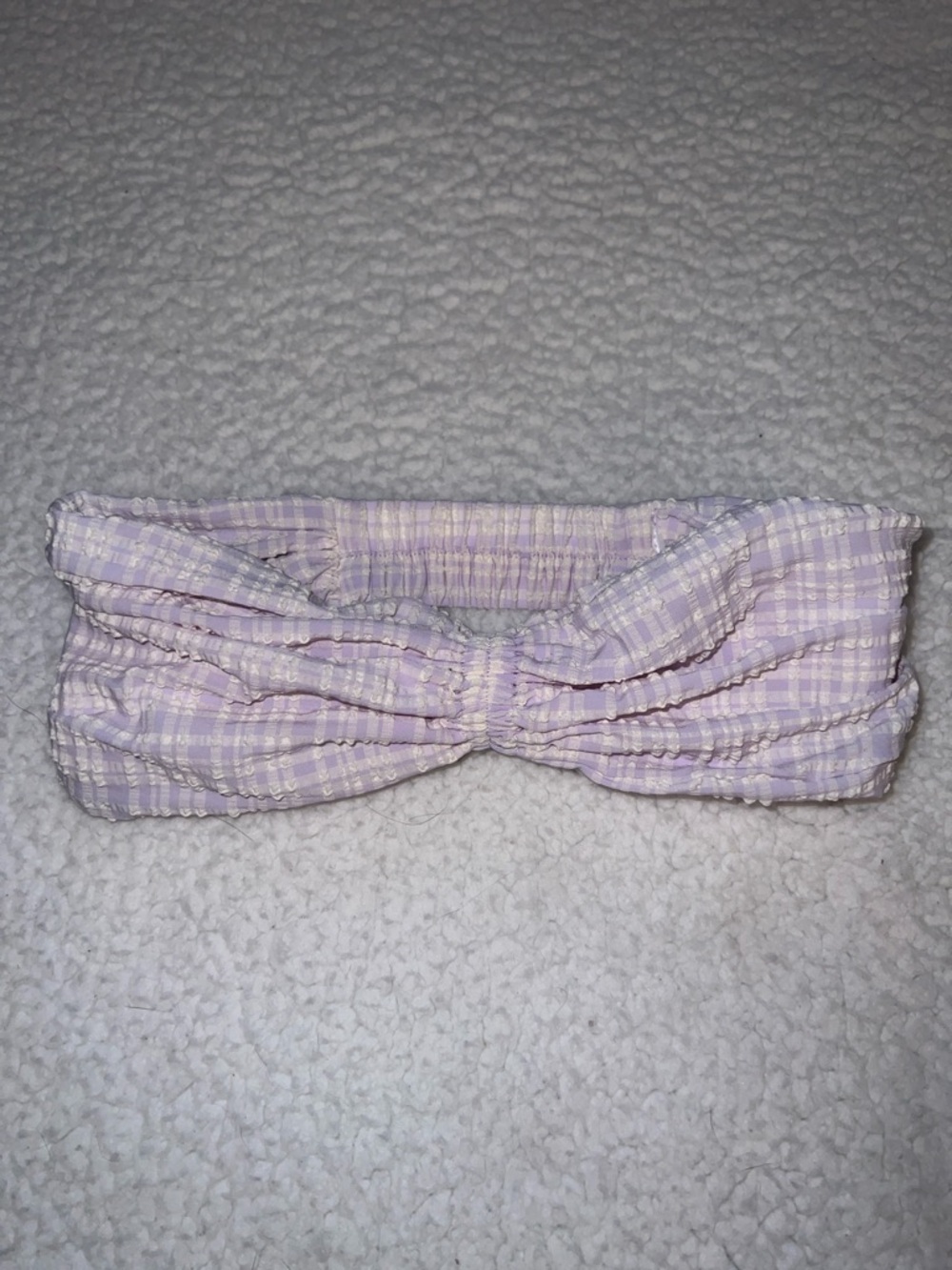 Lululemon Nulu Ribbed Twist Front Headband One Size Purple White